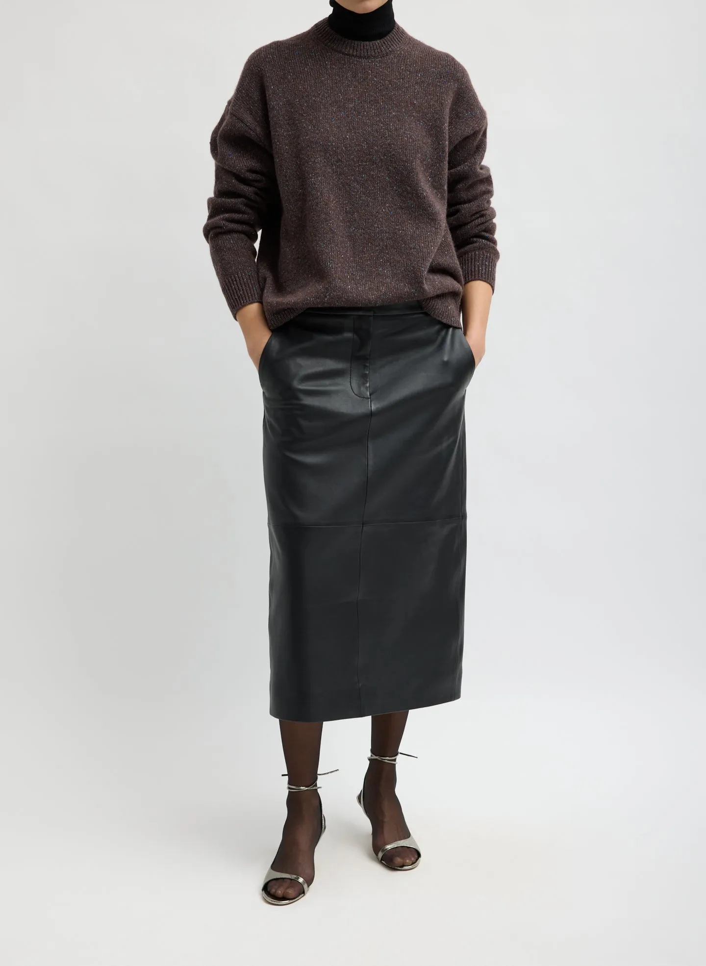 Speckled Tweed Crewneck Easy Pullover sold by Tibi product image thumbnail 4