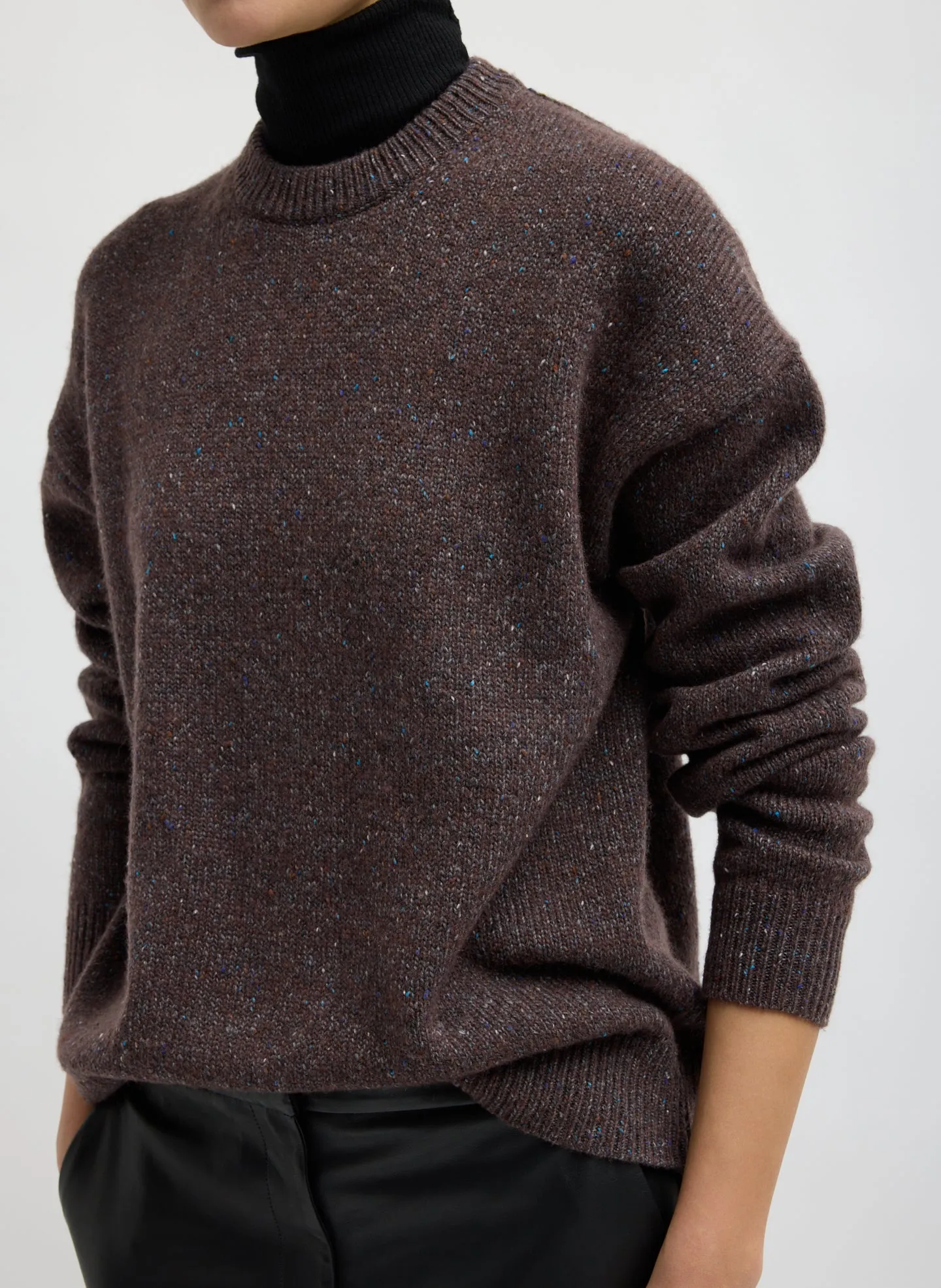 Speckled Tweed Crewneck Easy Pullover sold by Tibi product image thumbnail 5