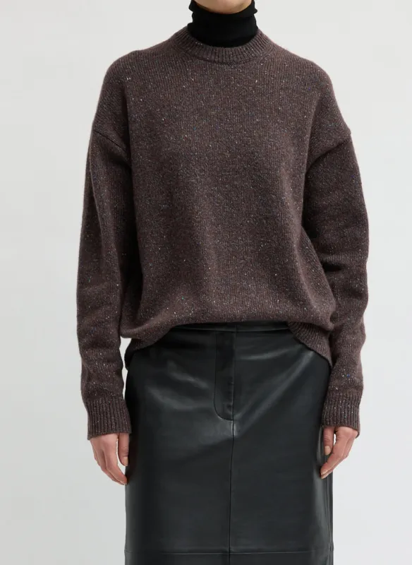 Speckled Tweed Crewneck Easy Pullover made by Tibi