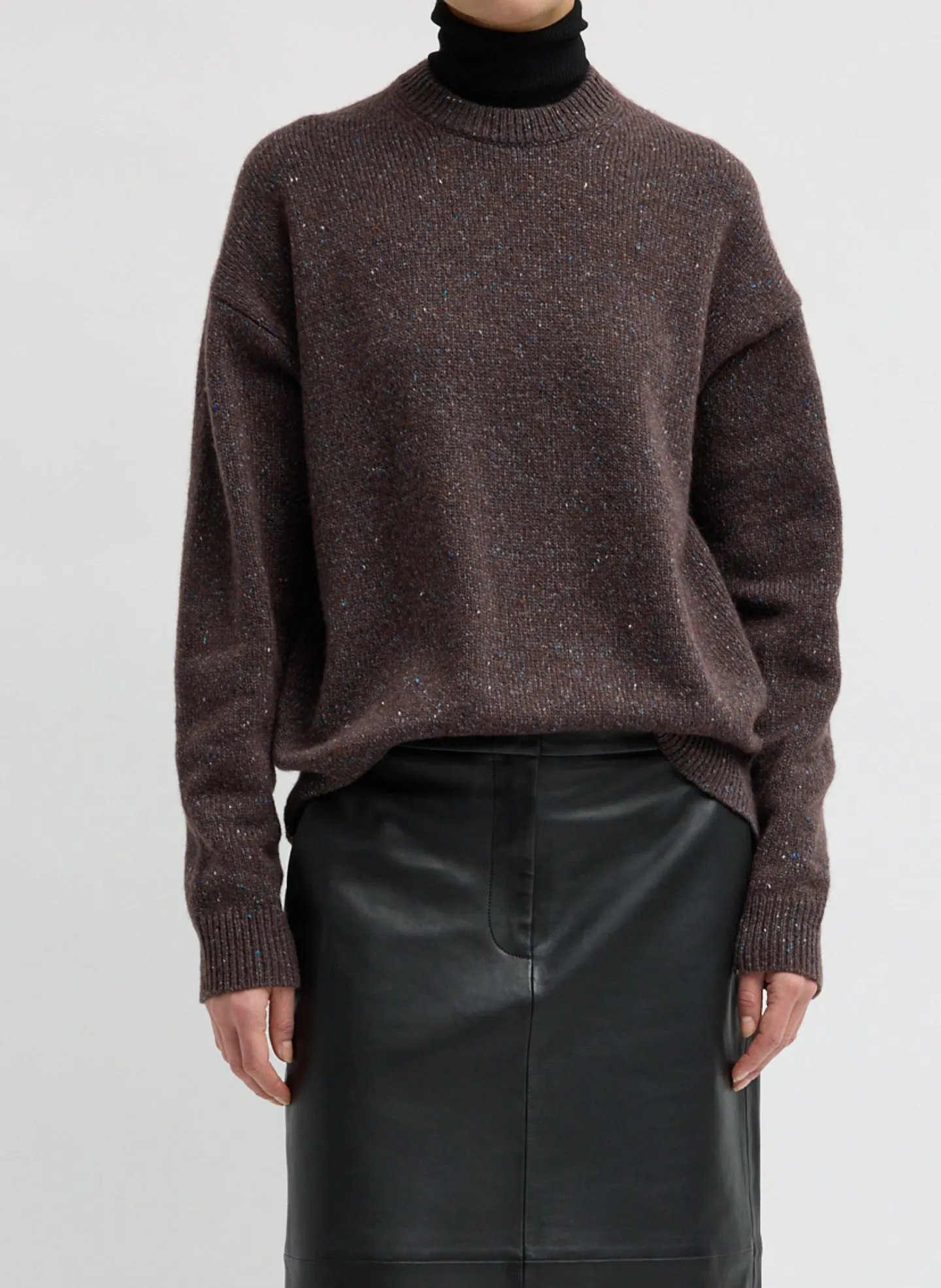 Speckled Tweed Crewneck Easy Pullover sold by Tibi