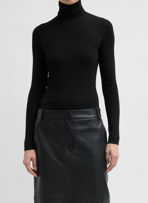 Feather Weight Ribbed Turtleneck made by Tibi