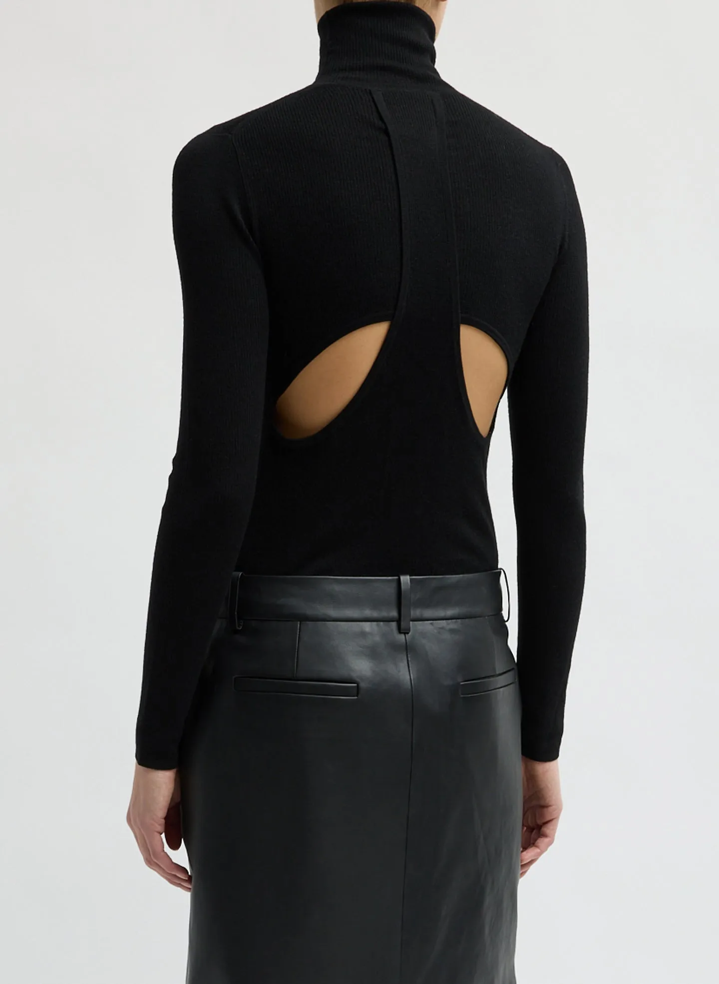 Feather Weight Ribbed Turtleneck sold by Tibi product image thumbnail 3