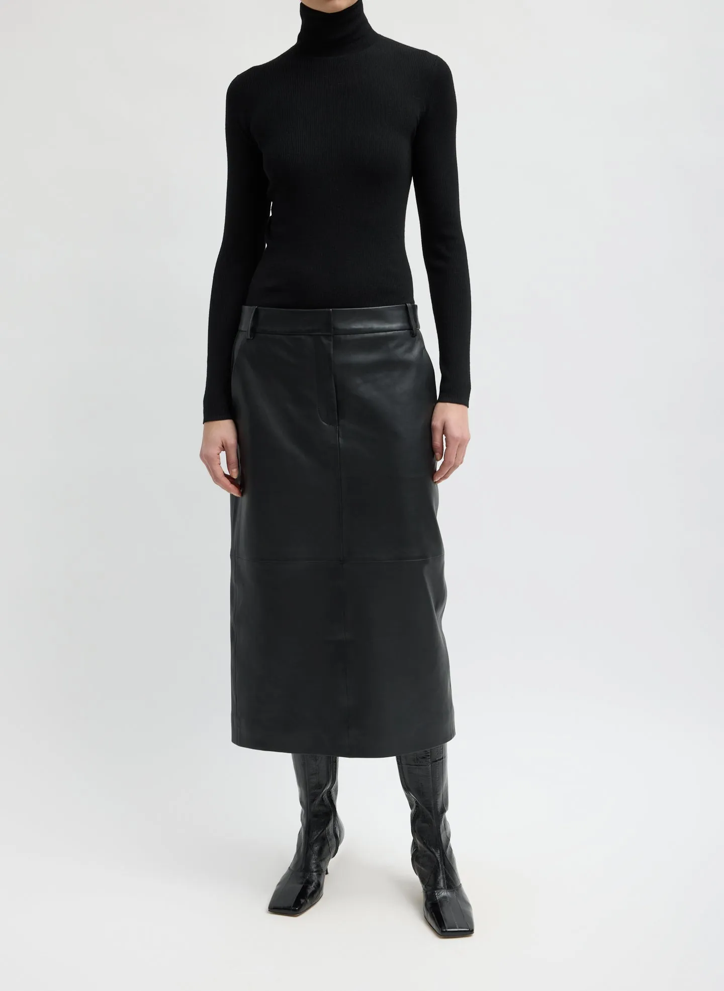 Feather Weight Ribbed Turtleneck sold by Tibi product image thumbnail 4