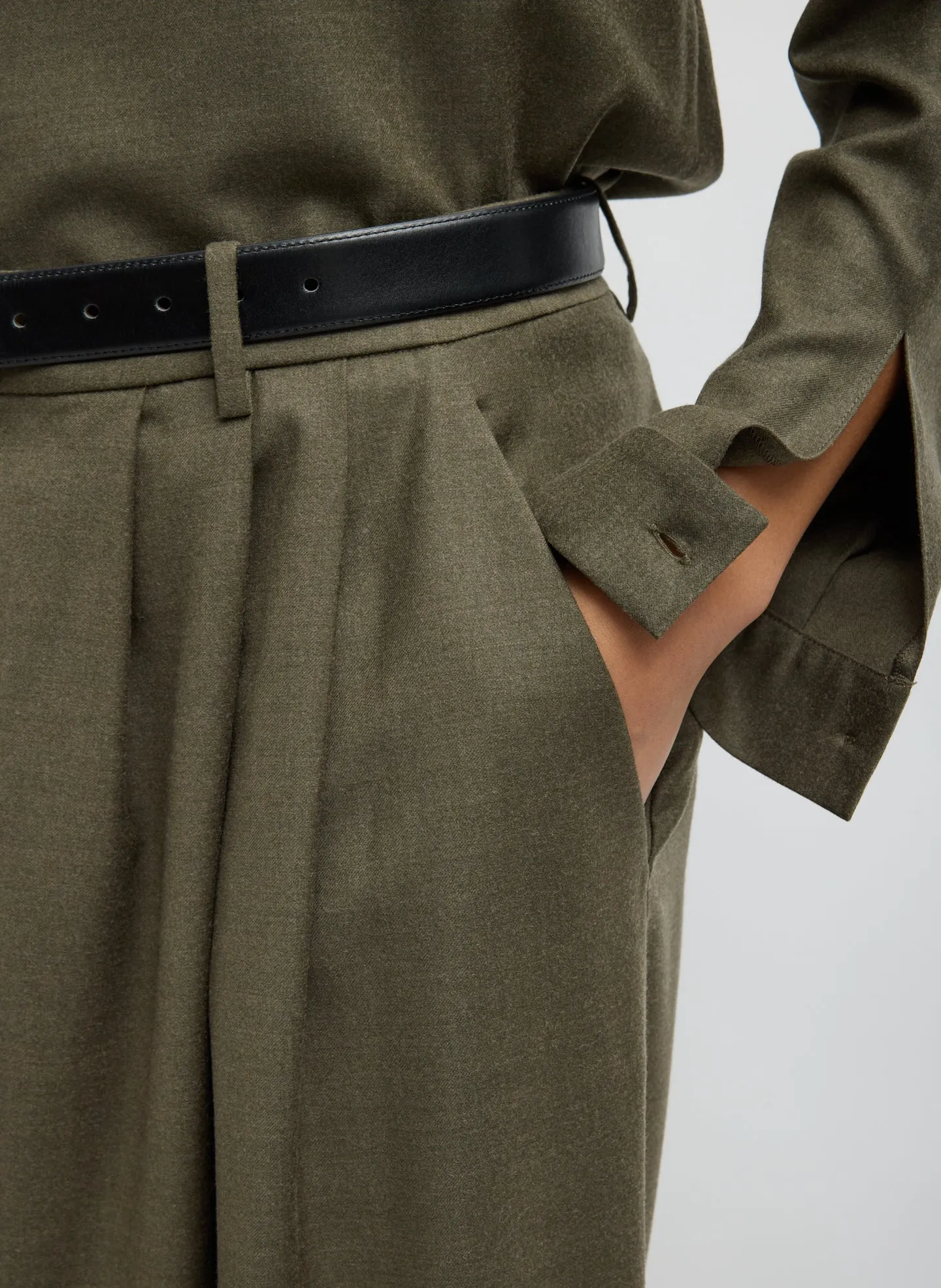 Cozy Flannel Triple Pleat Pant sold by Tibi product image thumbnail 5