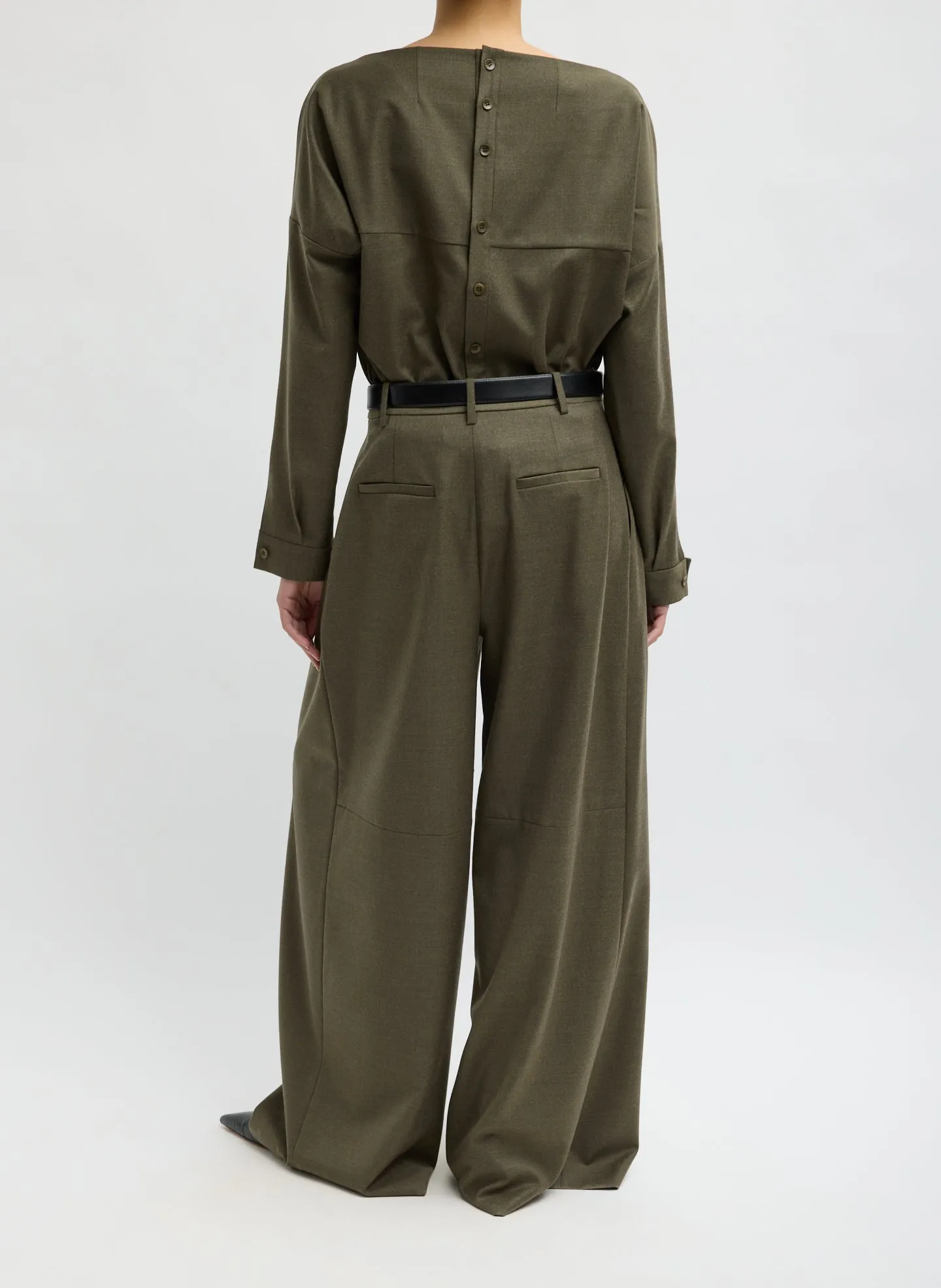 Cozy Flannel Triple Pleat Pant sold by Tibi product image thumbnail 3