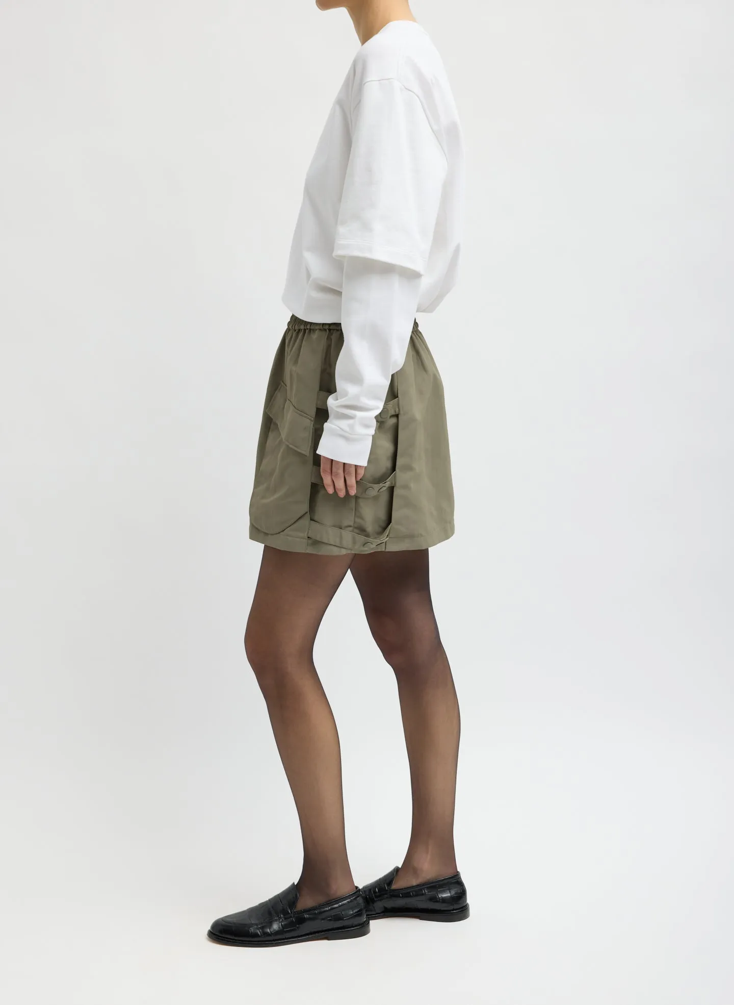 Techy Twill Pull On Mini Skirt sold by Tibi product image thumbnail 2