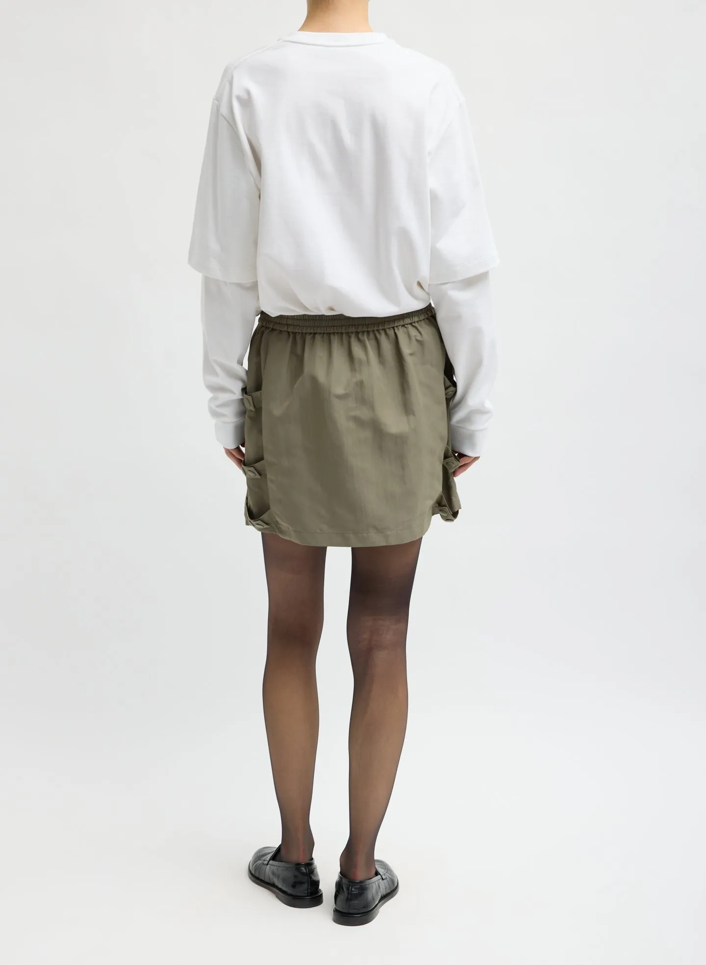 Techy Twill Pull On Mini Skirt sold by Tibi product image thumbnail 3