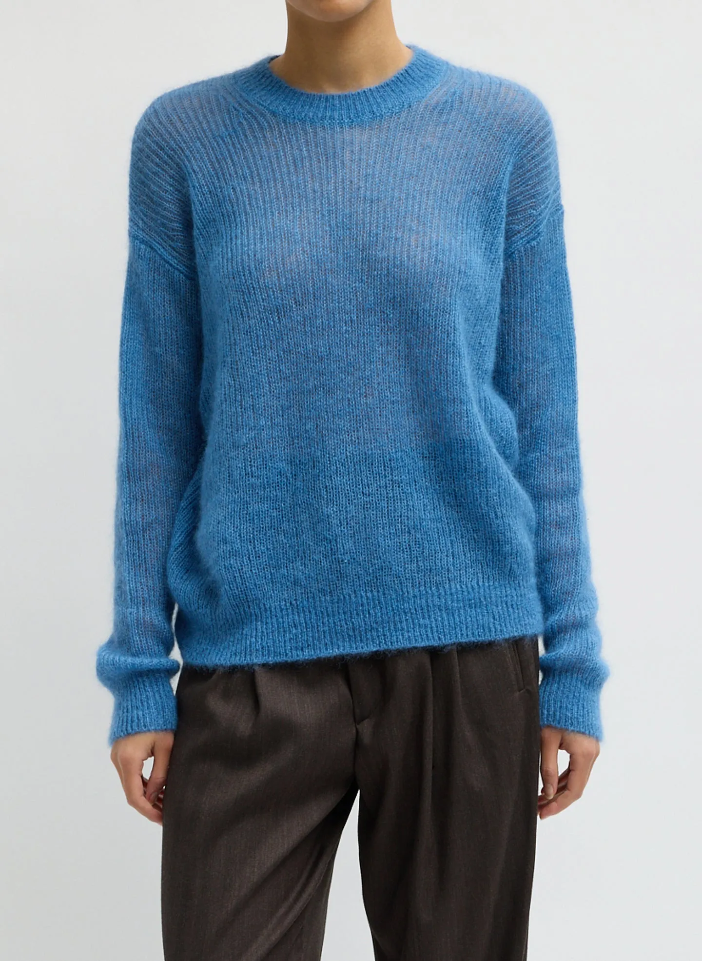 Silk Mohair Crewneck Easy Pullover sold by Tibi