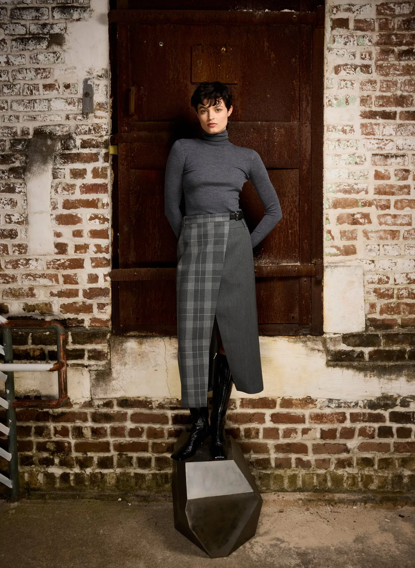 Feather Weight Ribbed Turtleneck sold by Tibi product image thumbnail 2