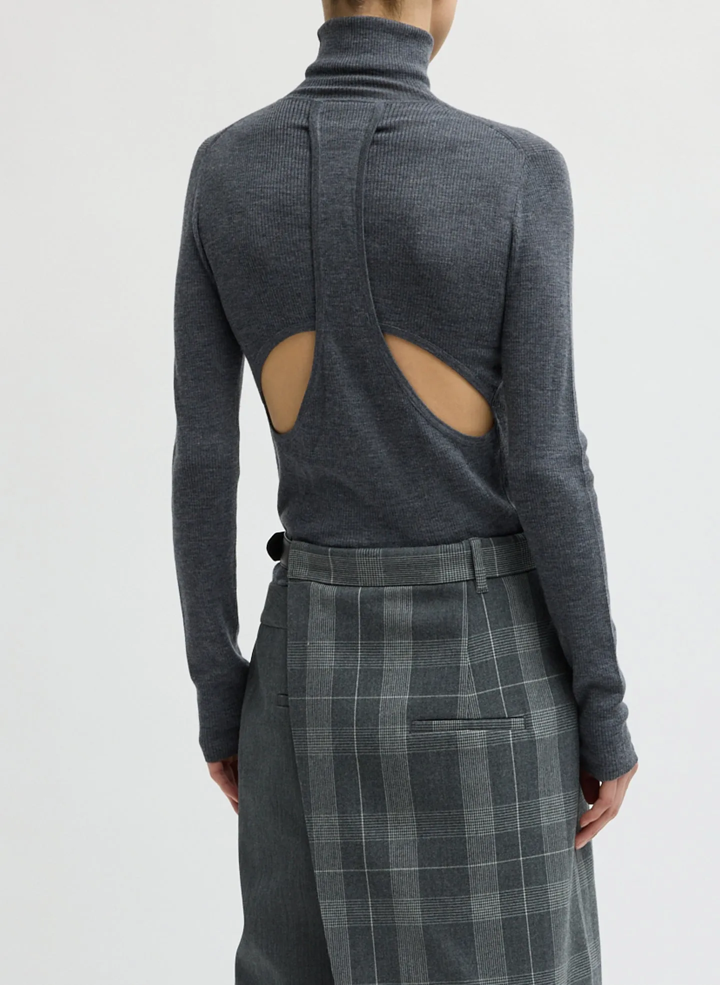 Feather Weight Ribbed Turtleneck sold by Tibi product image thumbnail 4