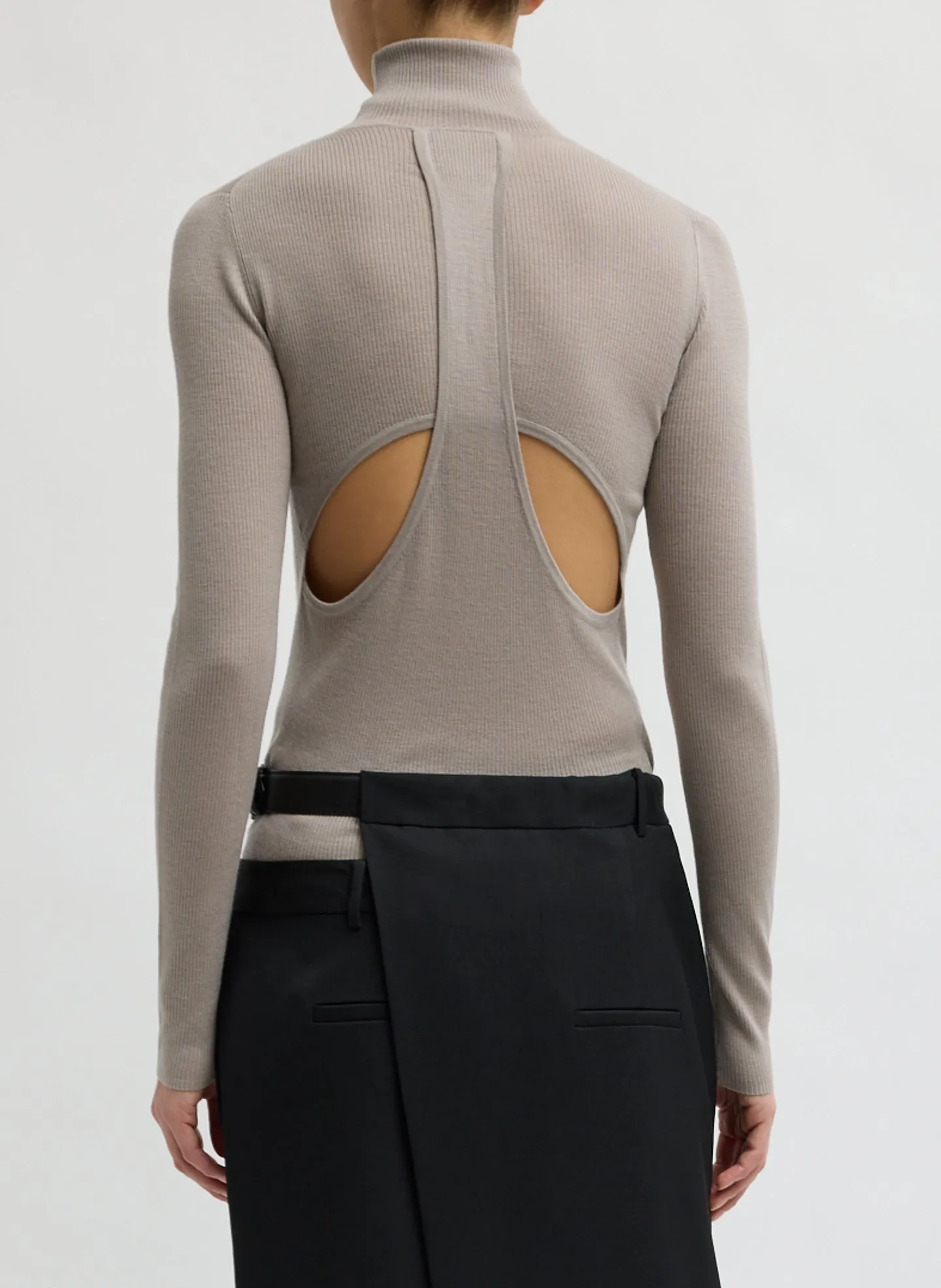Feather Weight Ribbed Turtleneck sold by Tibi product image thumbnail 3