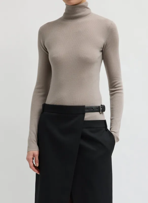 Feather Weight Ribbed Turtleneck made by Tibi
