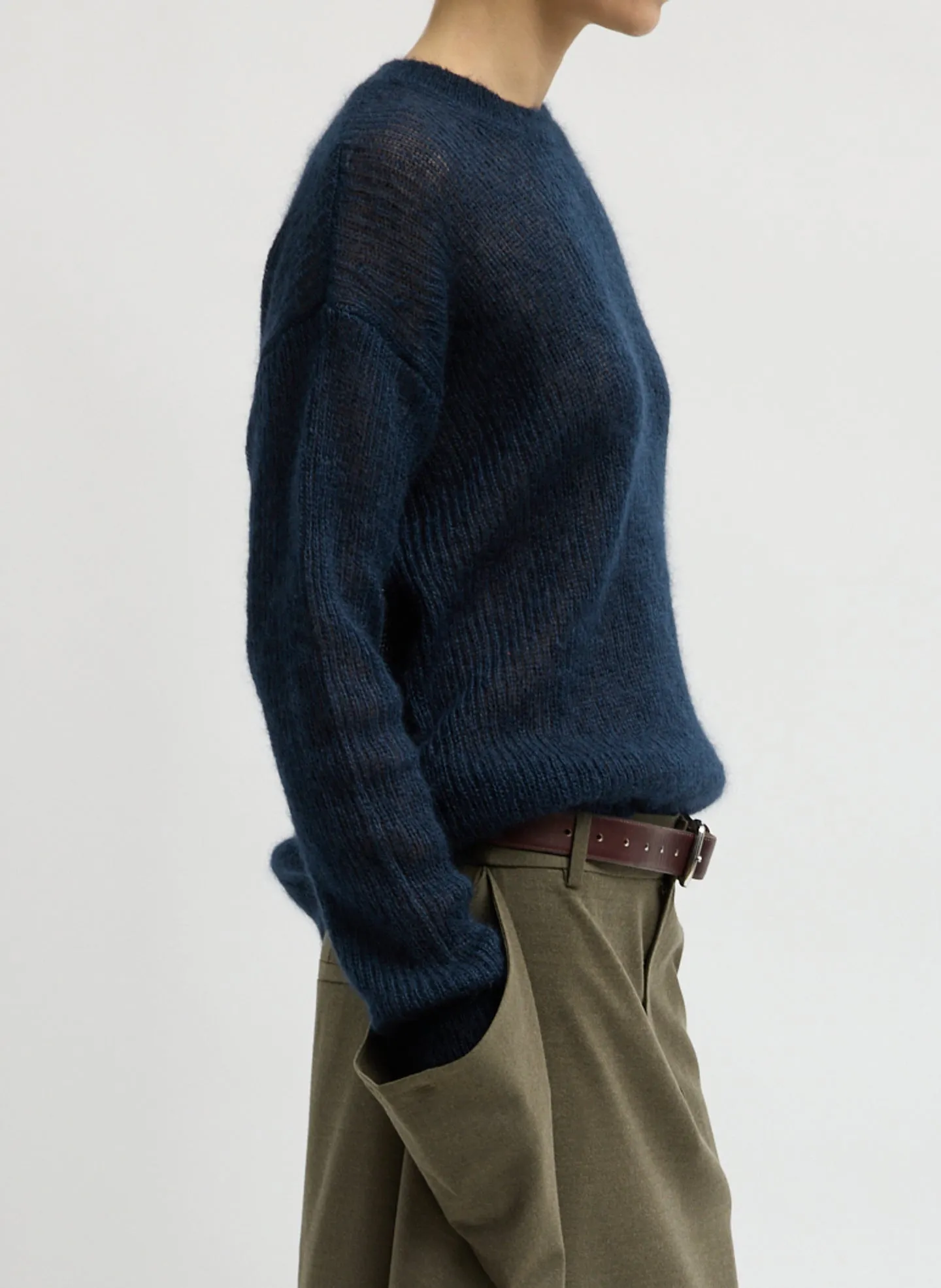 Silk Mohair Crewneck Easy Pullover sold by Tibi product image thumbnail 3