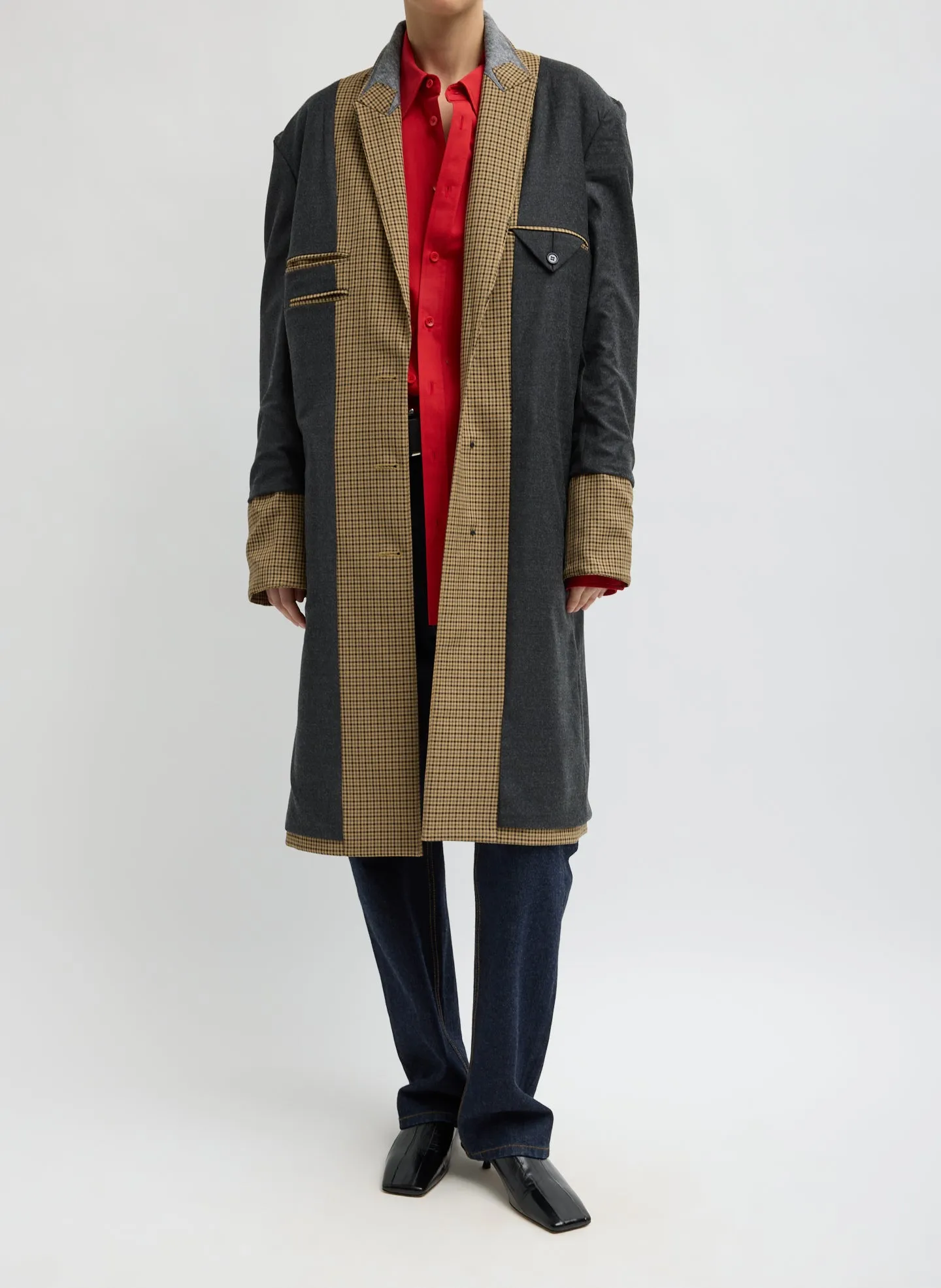 Menswear Tech Twill Tailored Men's Midi Coat sold by Tibi product image thumbnail 4