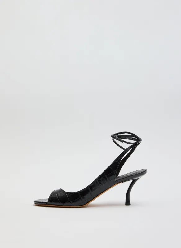Harrington Crocodile Embossed Heel made by Tibi