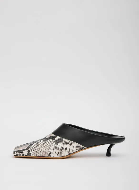 Gwinnett Snake Embossed Illusion Mule made by Tibi