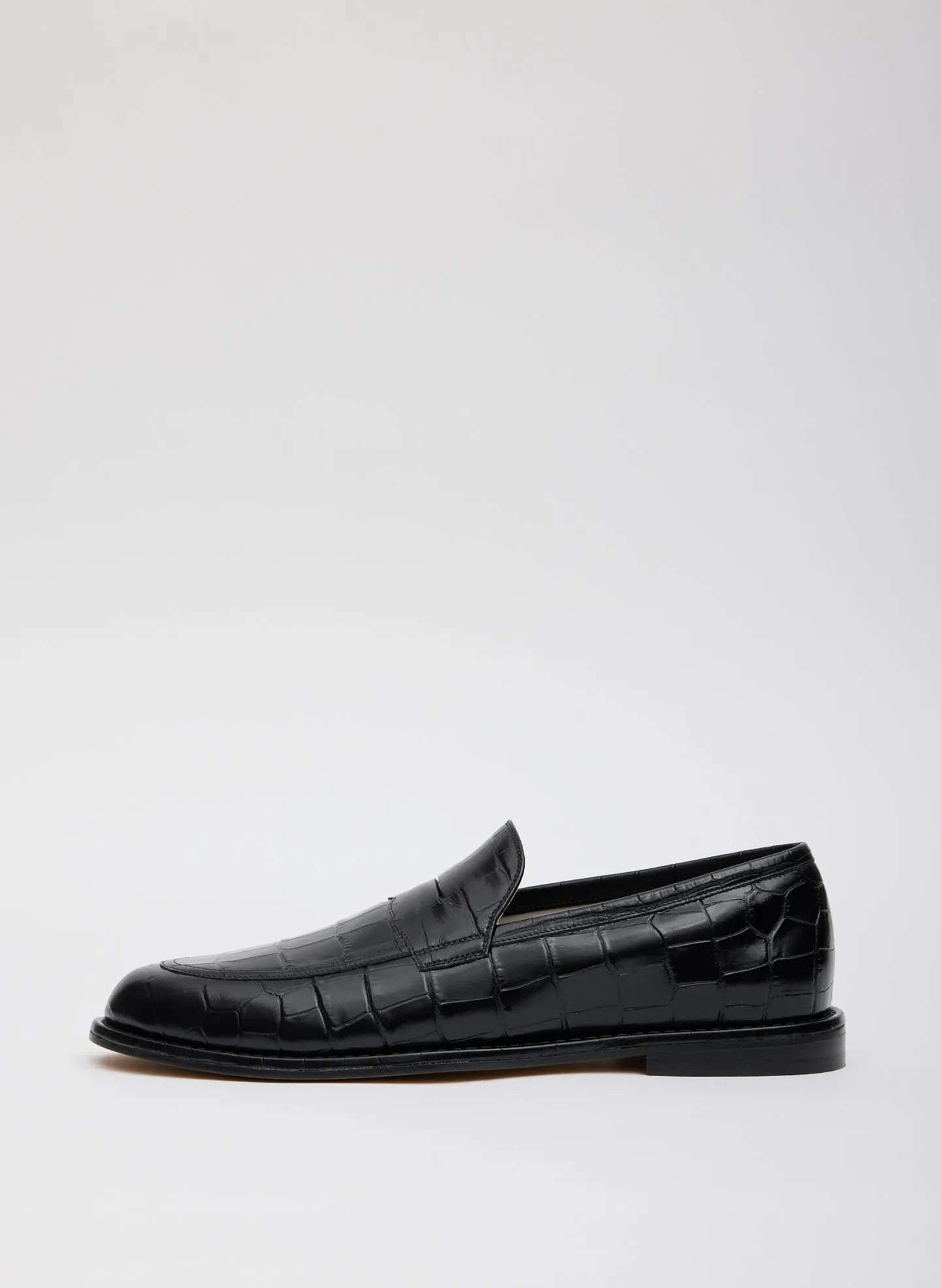 Herbert Crocodile Embossed Loafer sold by Tibi