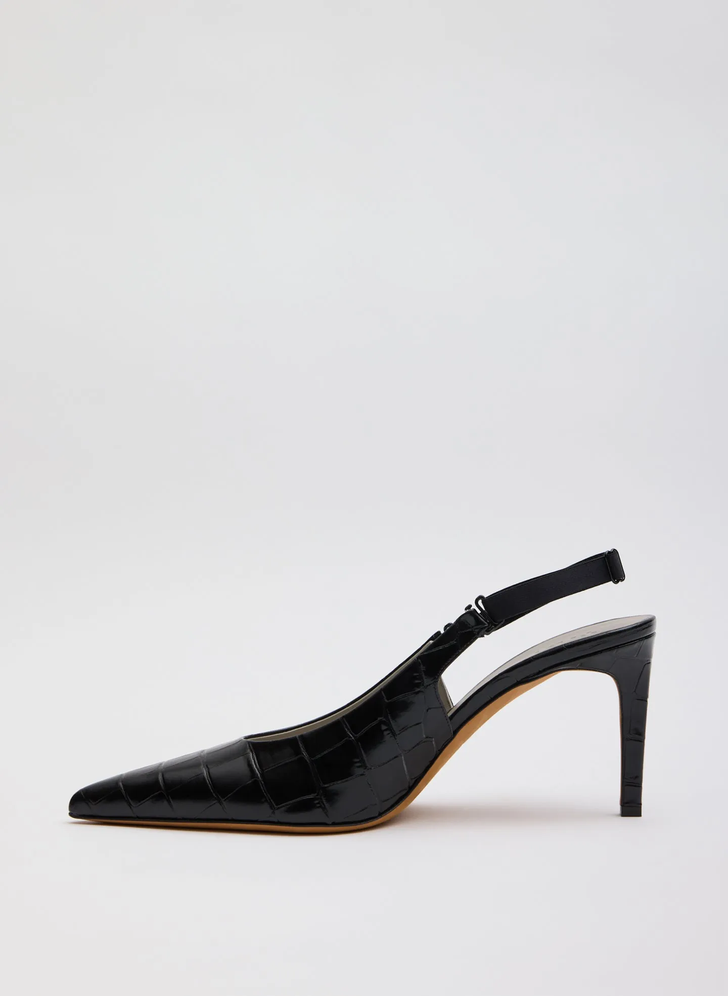 Beasley Crocodile Embossed Heel sold by Tibi