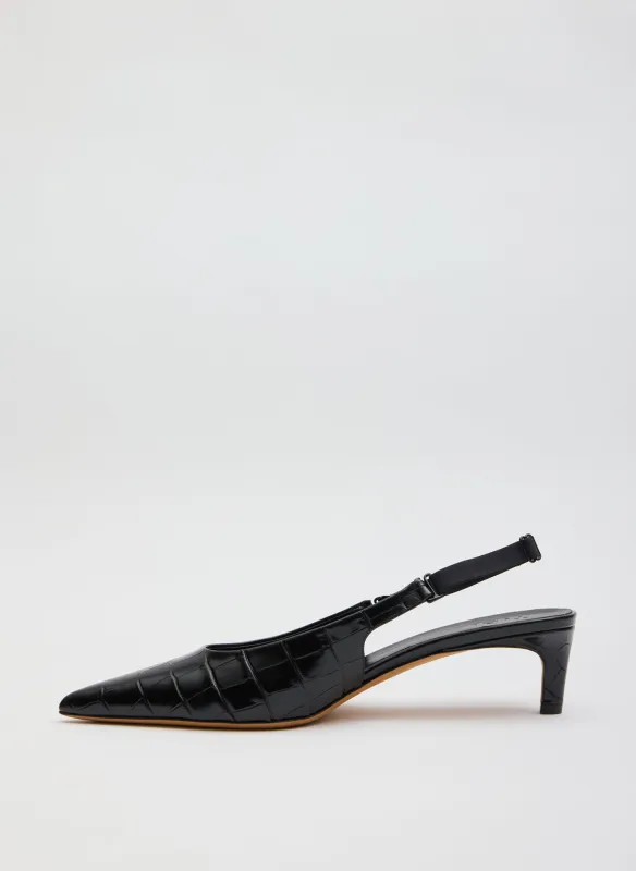 Gilbert Crocodile Embossed Heel made by Tibi