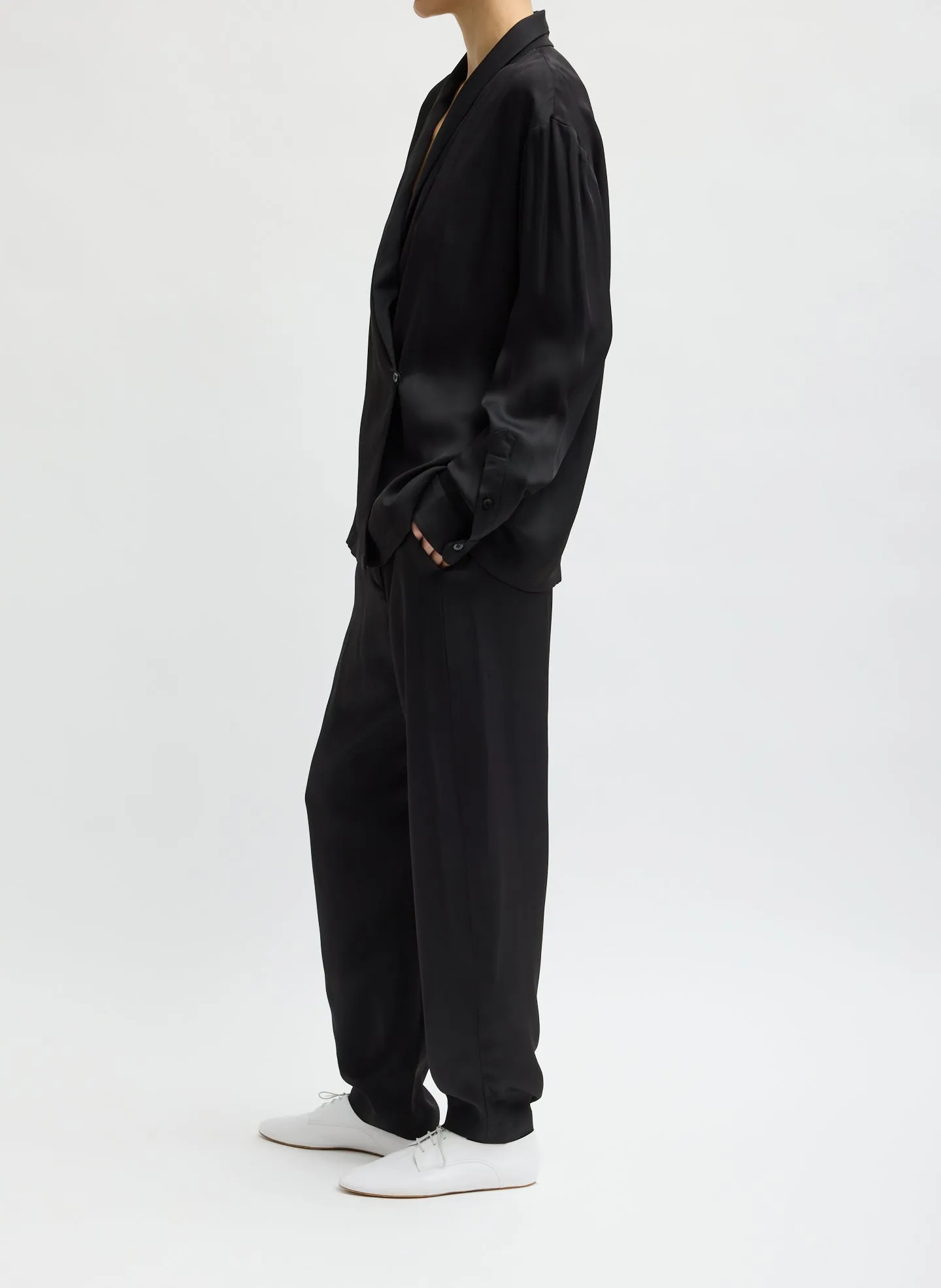 Eco Acetate Viscose Wrap Shirt Jacket sold by Tibi product image thumbnail 2