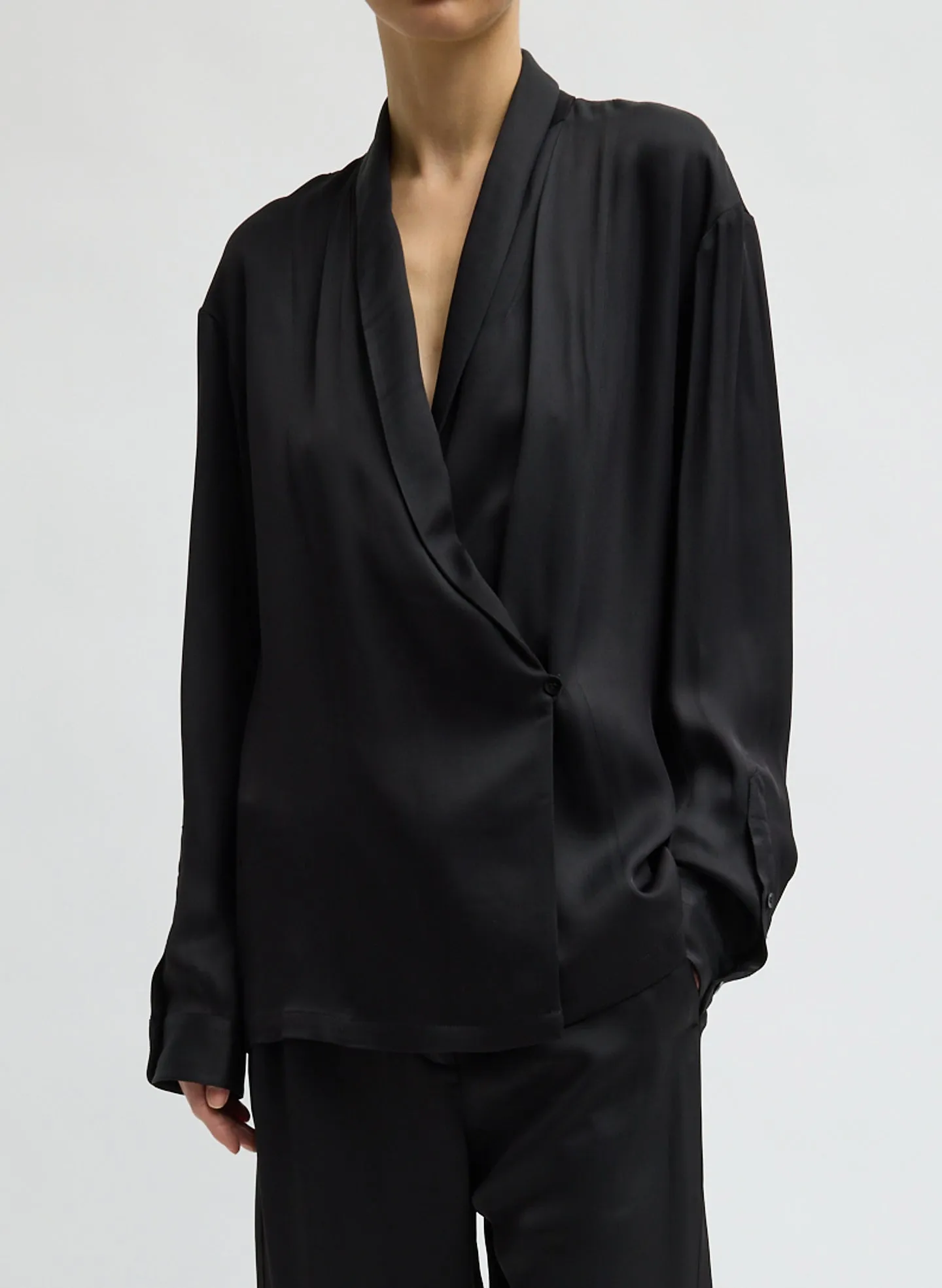 Eco Acetate Viscose Wrap Shirt Jacket sold by Tibi
