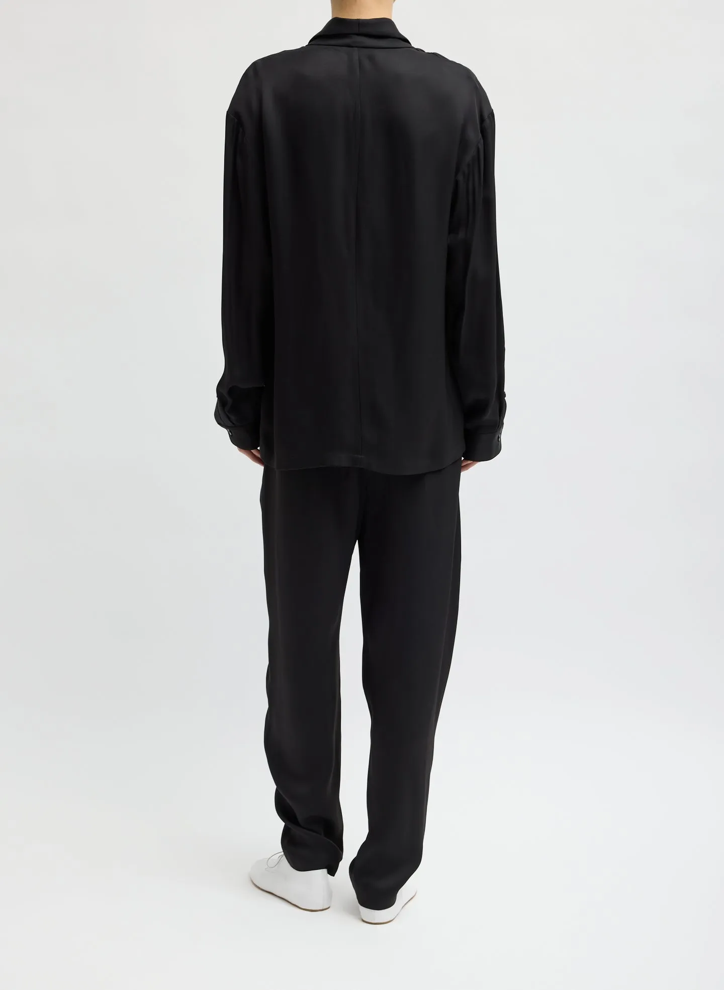 Eco Acetate Viscose Wrap Shirt Jacket sold by Tibi product image thumbnail 3