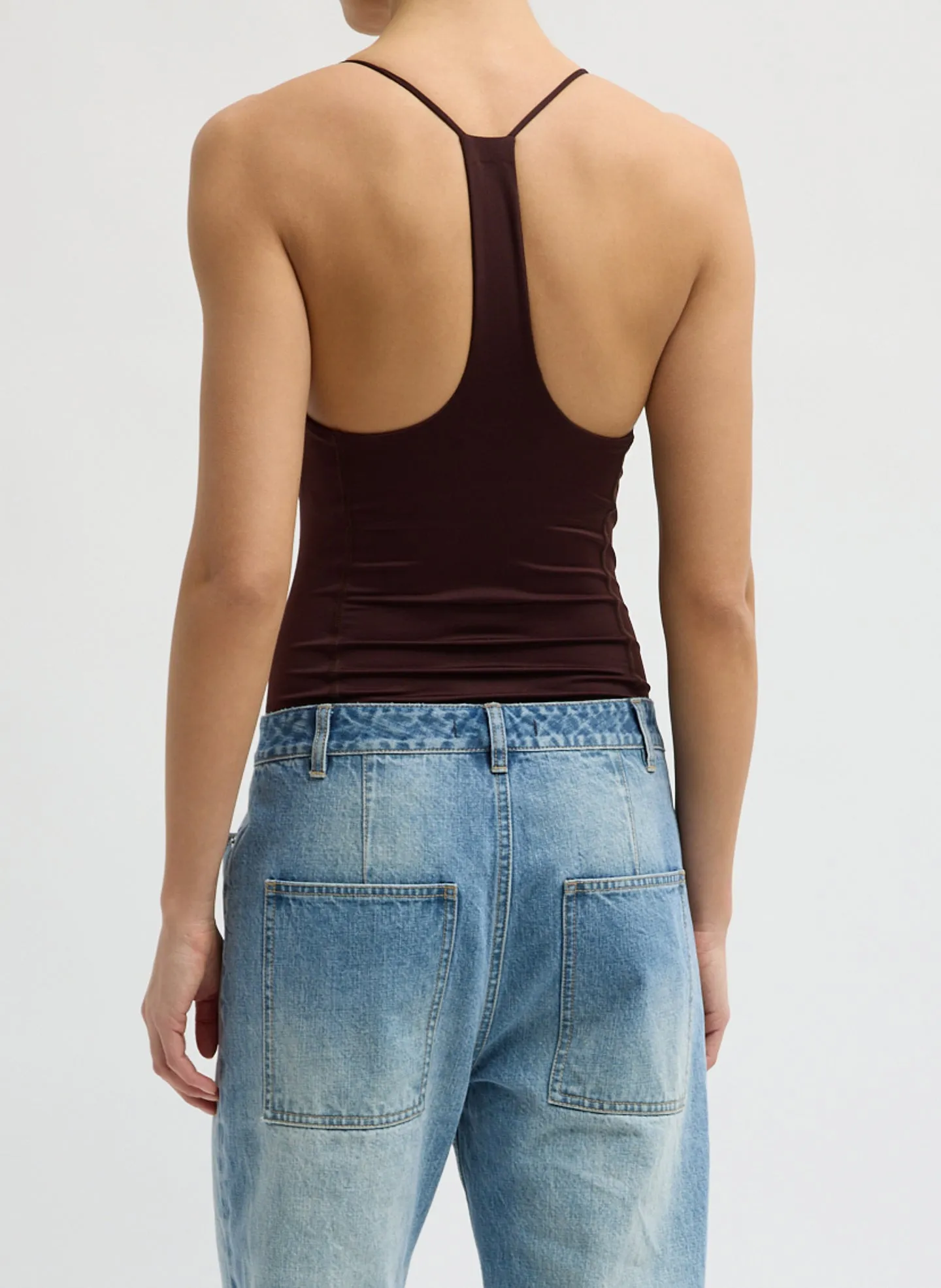 Stretch Light Weight Tech Knit Racerback Bodysuit sold by Tibi product image thumbnail 3