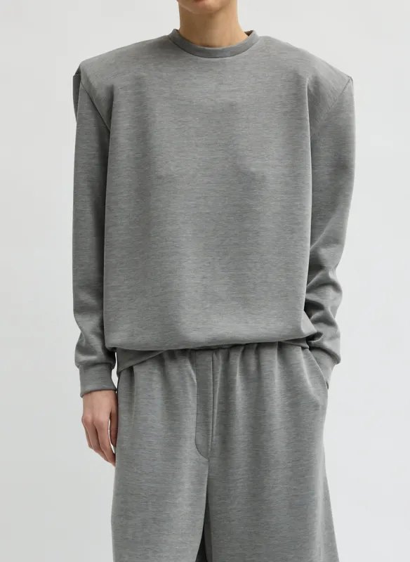 Feather Weight Viscose Removable Shoulder Pad Long Sleeve T-Shirt made by Tibi