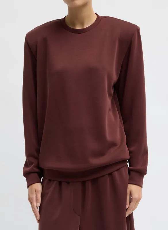 Feather Weight Viscose Removable Shoulder Pad Long Sleeve T-Shirt made by Tibi