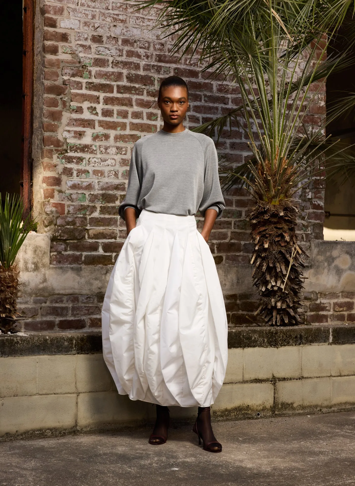 Recycled Italian Sporty Nylon Skirt sold by Tibi product image thumbnail 2