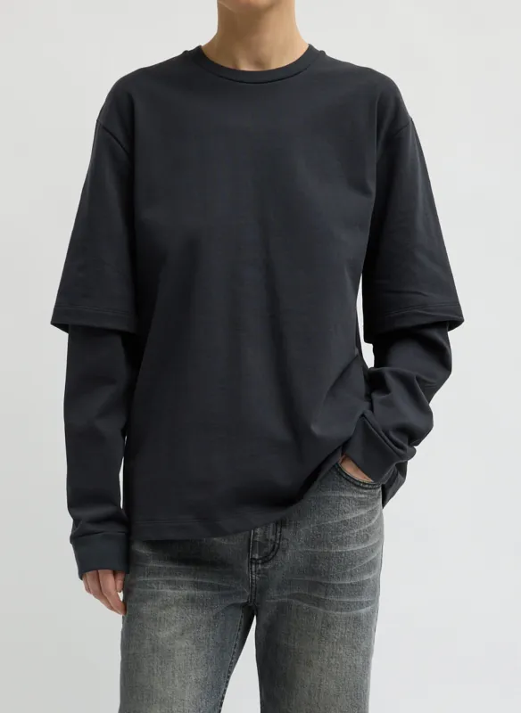 Perfect Unisex Double Layer Long Sleeve T-Shirt made by Tibi
