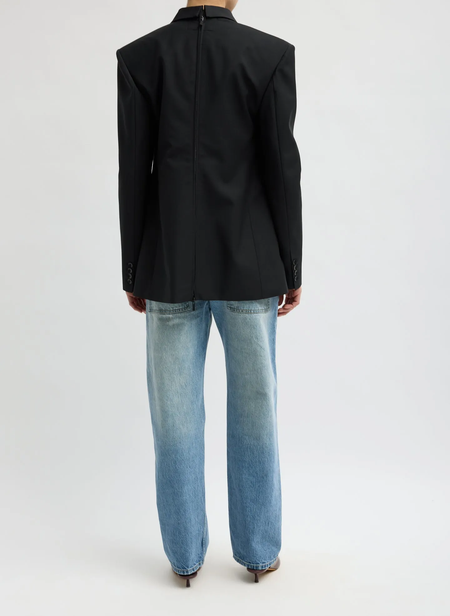 Recycled Tropical Wool Tuxedo Zip Blazer sold by Tibi product image thumbnail 3
