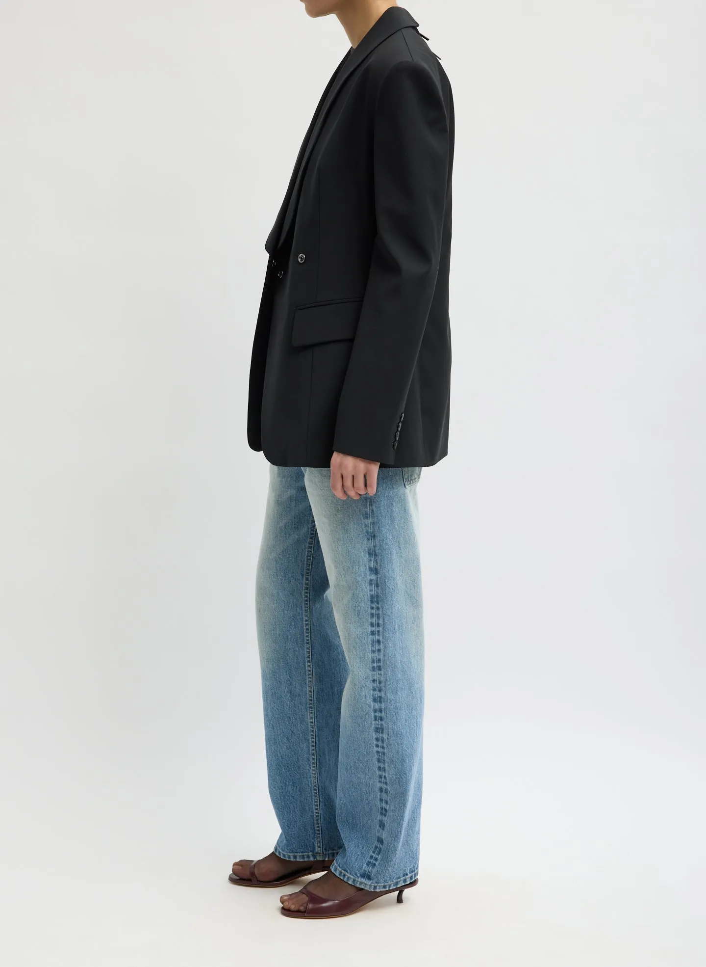 Recycled Tropical Wool Tuxedo Zip Blazer sold by Tibi product image thumbnail 2