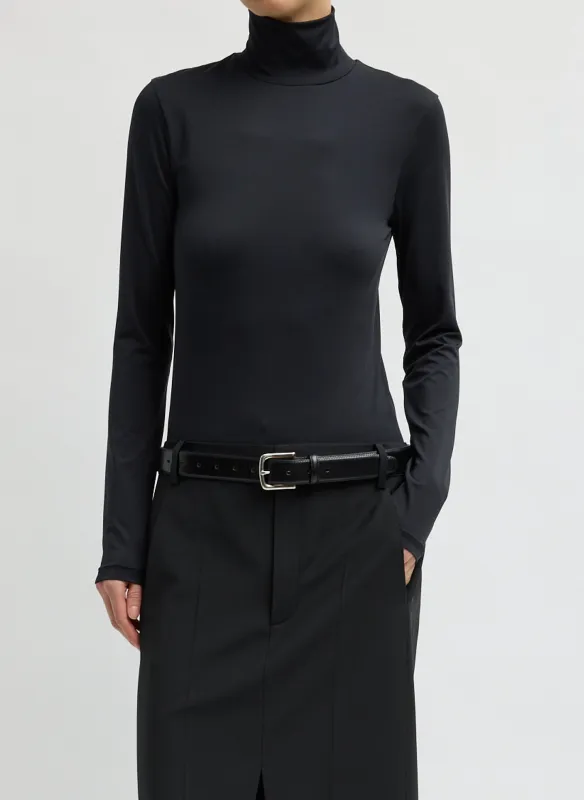Stretch Light Weight Tech Knit Long Sleeve Turtleneck made by Tibi