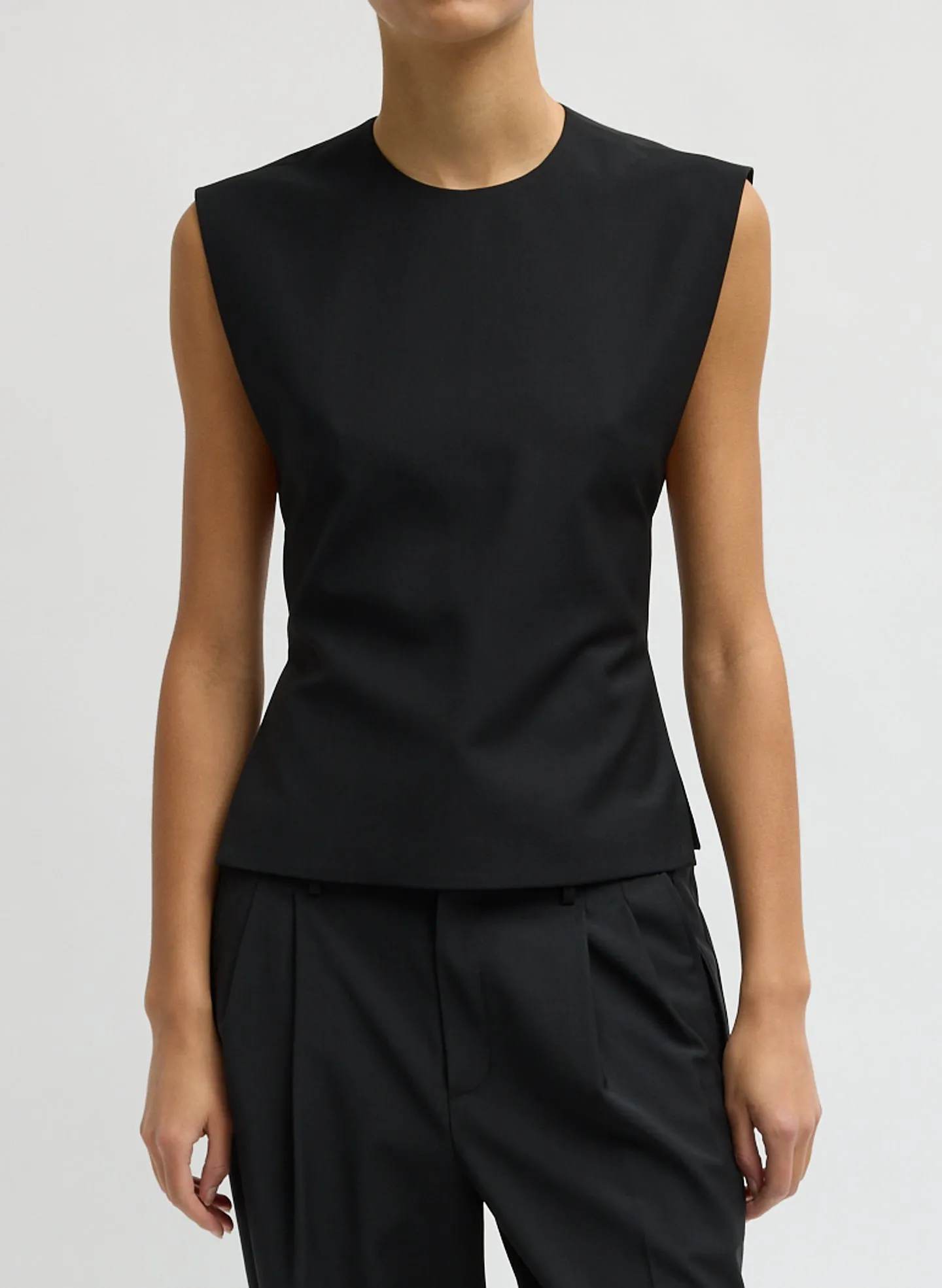 Recycled Tropical Wool Bib Top sold by Tibi