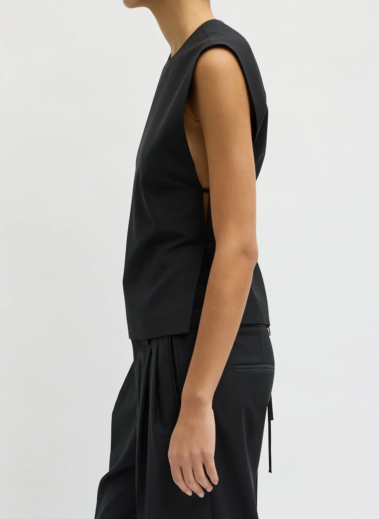 Recycled Tropical Wool Bib Top sold by Tibi product image thumbnail 2