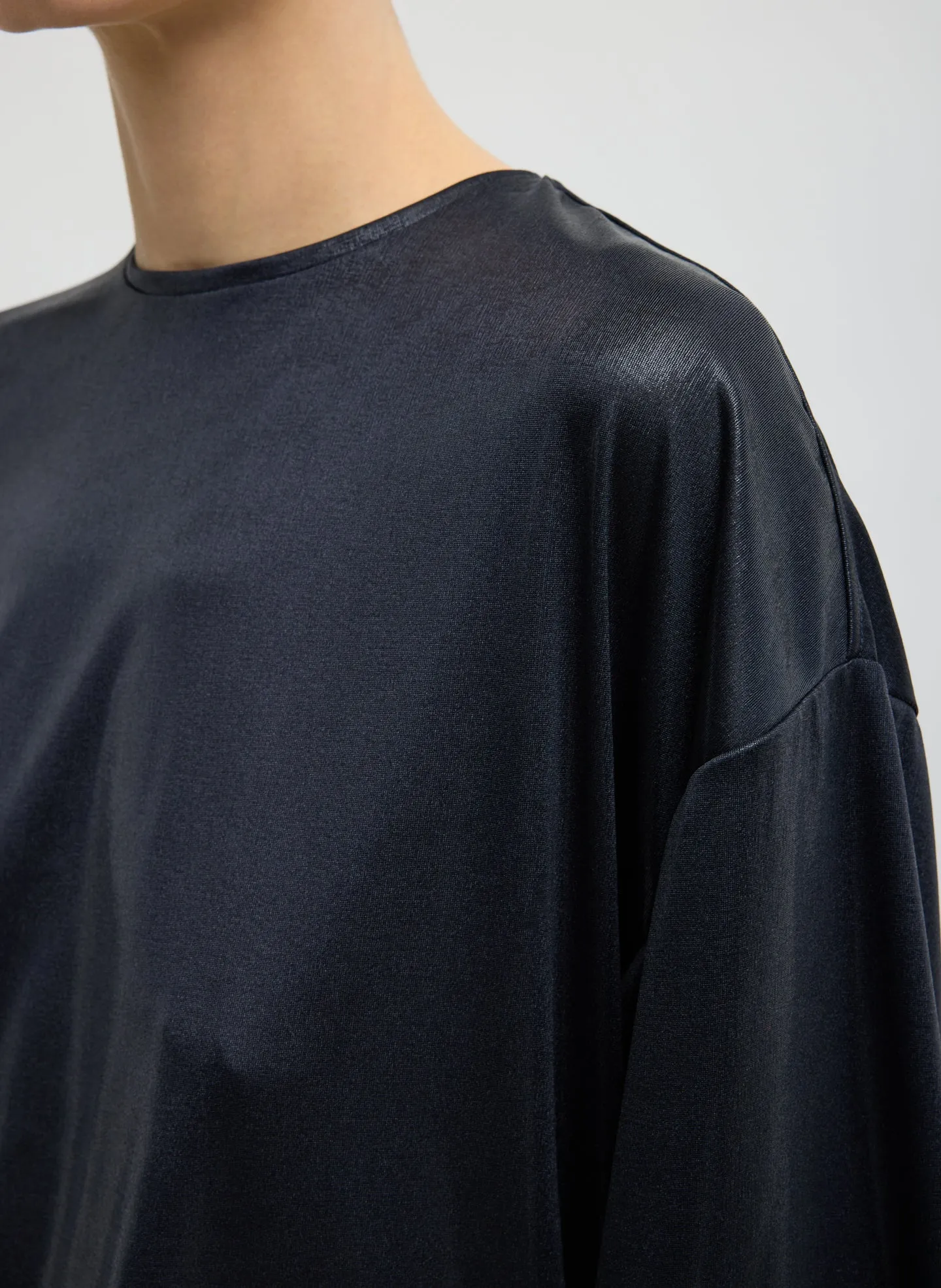 Metallic Knit Easy T-Shirt sold by Tibi product image thumbnail 5