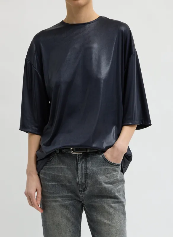 Metallic Knit Easy T-Shirt made by Tibi