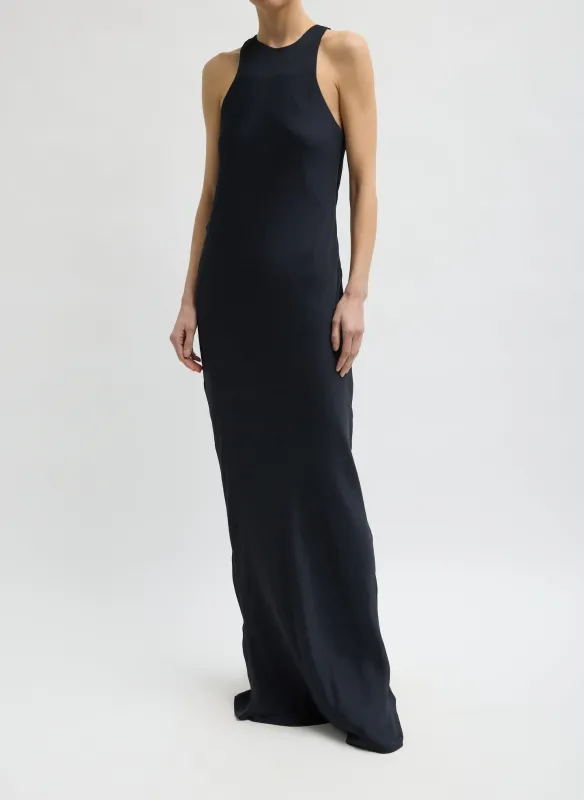 Matte Satin Plisse Maxi Bias Dress made by Tibi