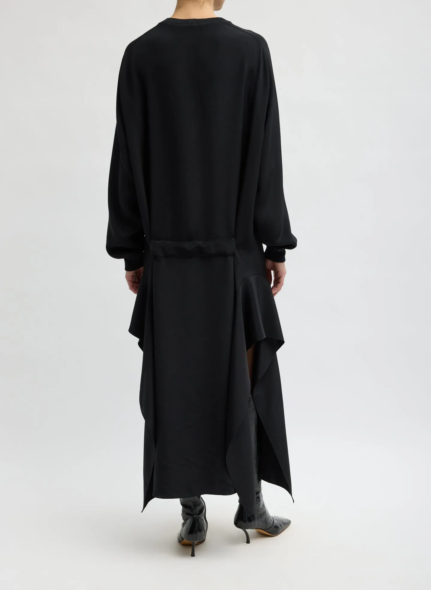 4-Ply Silk Long Sleeve Dress with Ruffle Detail sold by Tibi product image thumbnail 4