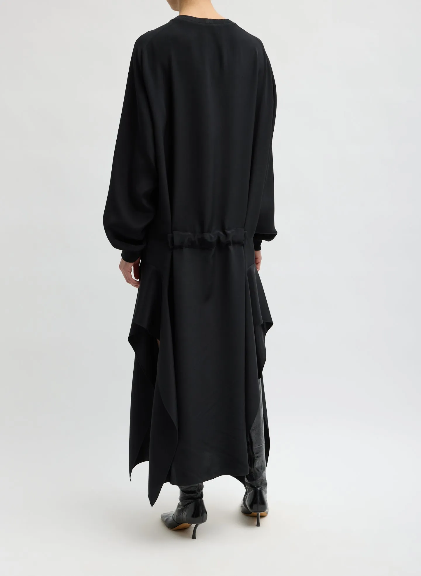 4-Ply Silk Long Sleeve Dress with Ruffle Detail sold by Tibi product image thumbnail 3
