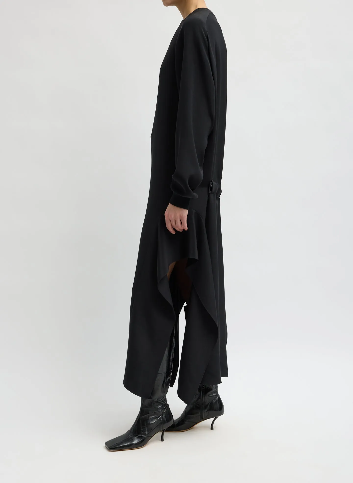 4-Ply Silk Long Sleeve Dress with Ruffle Detail sold by Tibi product image thumbnail 2