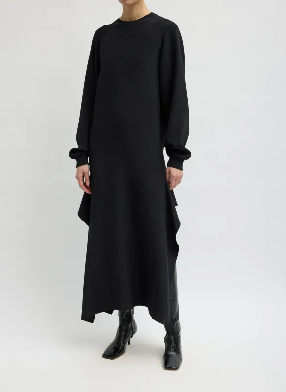 4-Ply Silk Long Sleeve Dress with Ruffle Detail made by Tibi