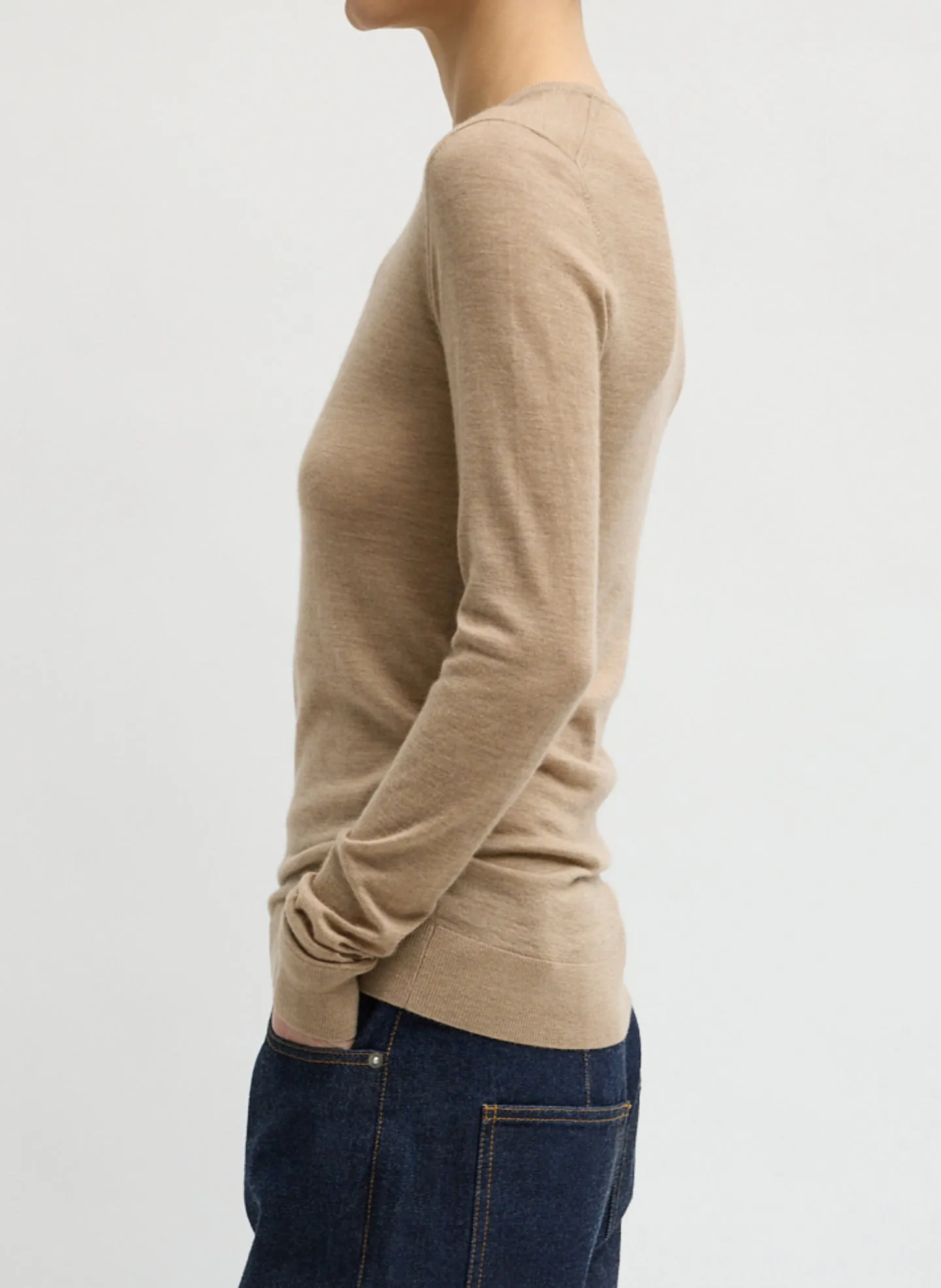 Tissue Cashmere Crewneck Pullover sold by Tibi product image thumbnail 2