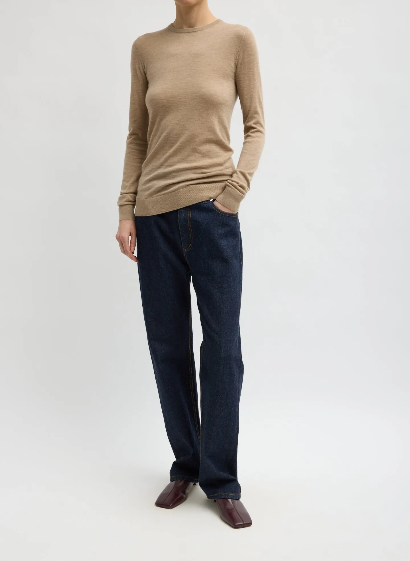 Tissue Cashmere Crewneck Pullover sold by Tibi product image thumbnail 4