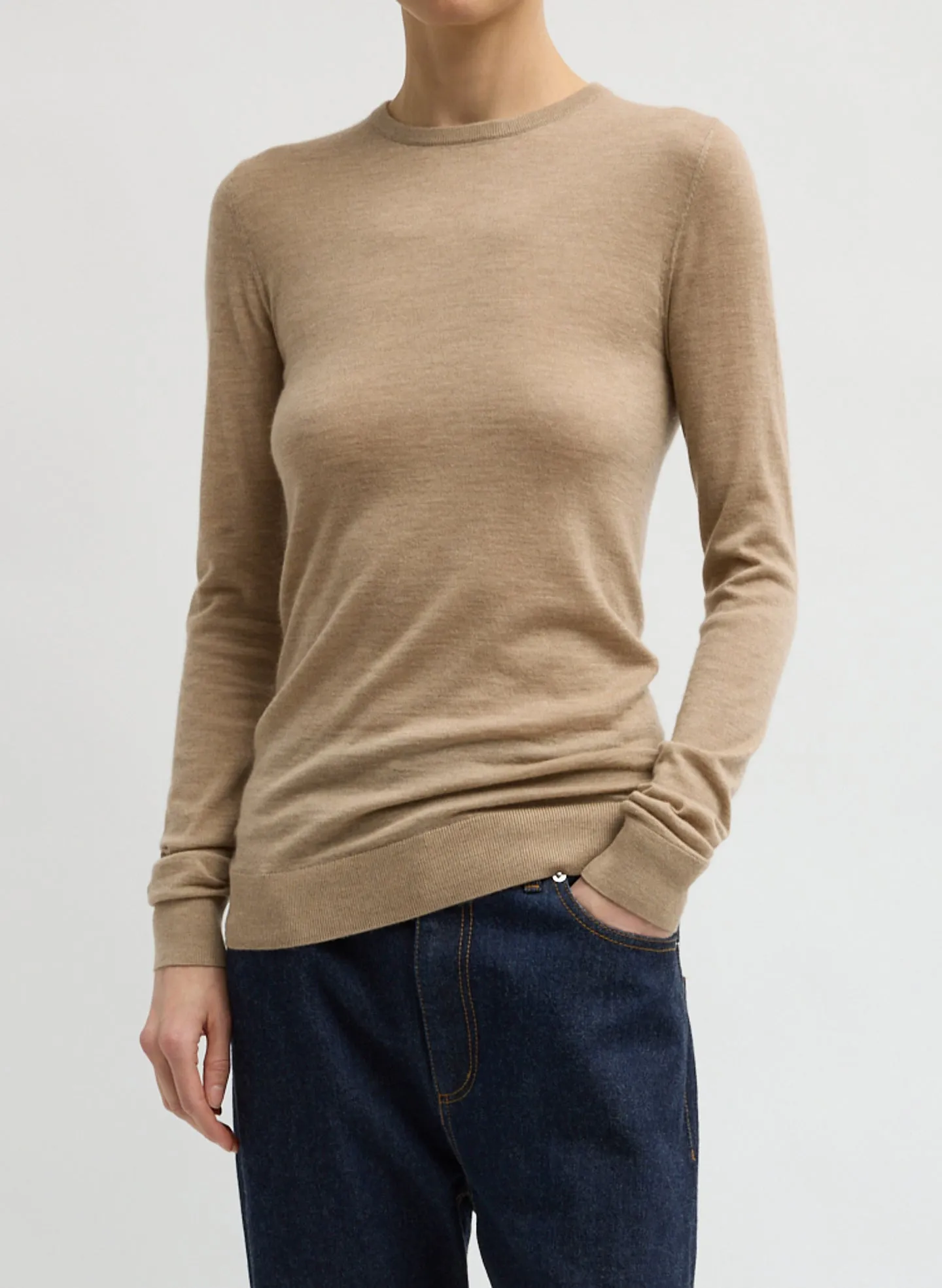 Tissue Cashmere Crewneck Pullover sold by Tibi