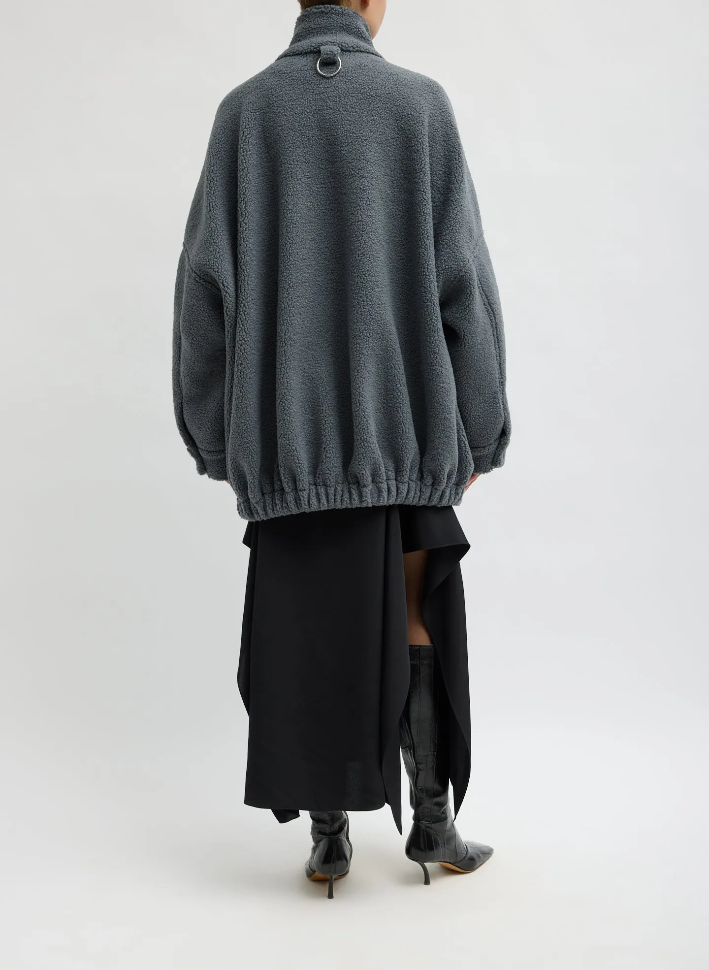 Cozy Fleece Cubic Zip Up Bomber sold by Tibi product image thumbnail 5