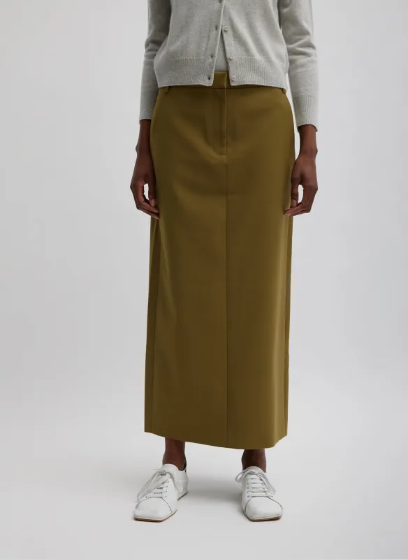 Tropical Wool Maxi Trouser Skirt made by Tibi
