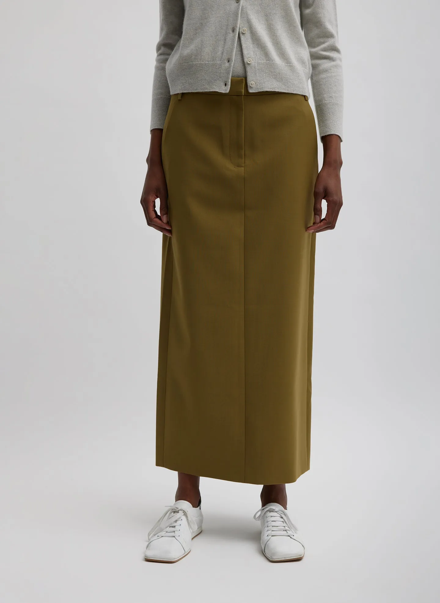 Tropical Wool Maxi Trouser Skirt sold by Tibi