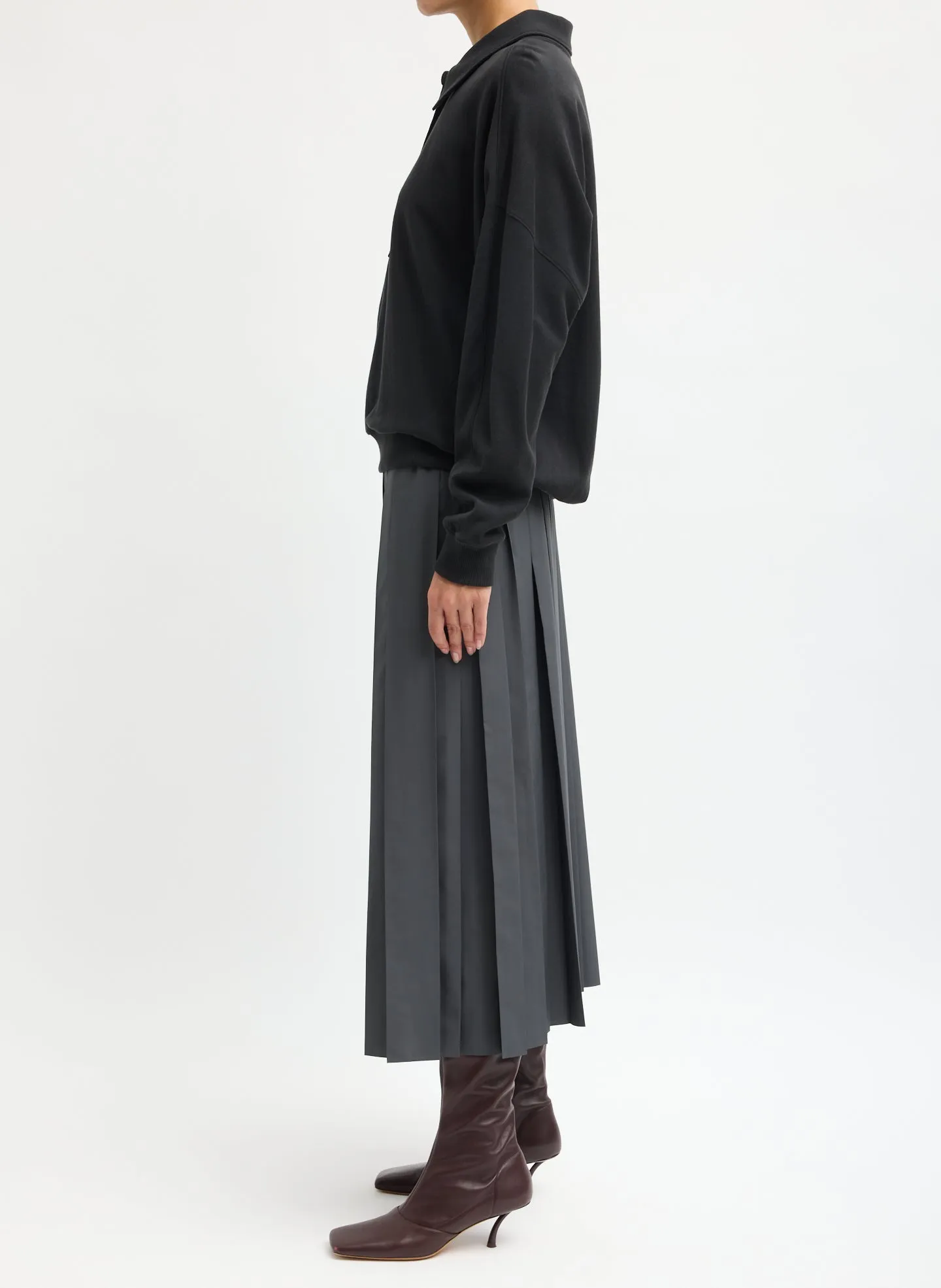 Nylon Pleated Pull On Skirt sold by Tibi product image thumbnail 2